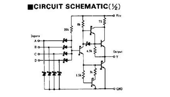 74ls20實現的四人表決器